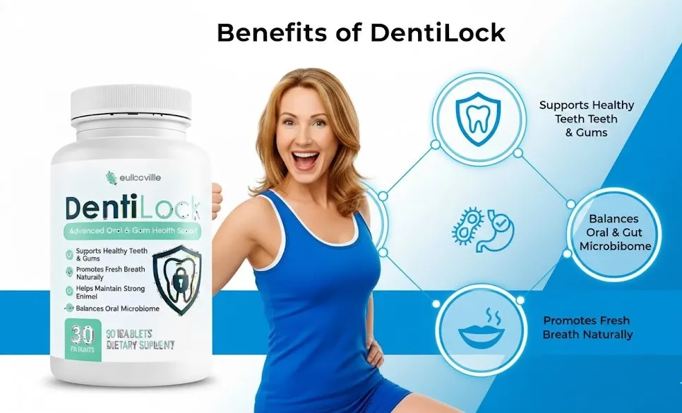 DentiLock_Bottle_Benefits_Woman_Thumbs_Up_Oral_Health